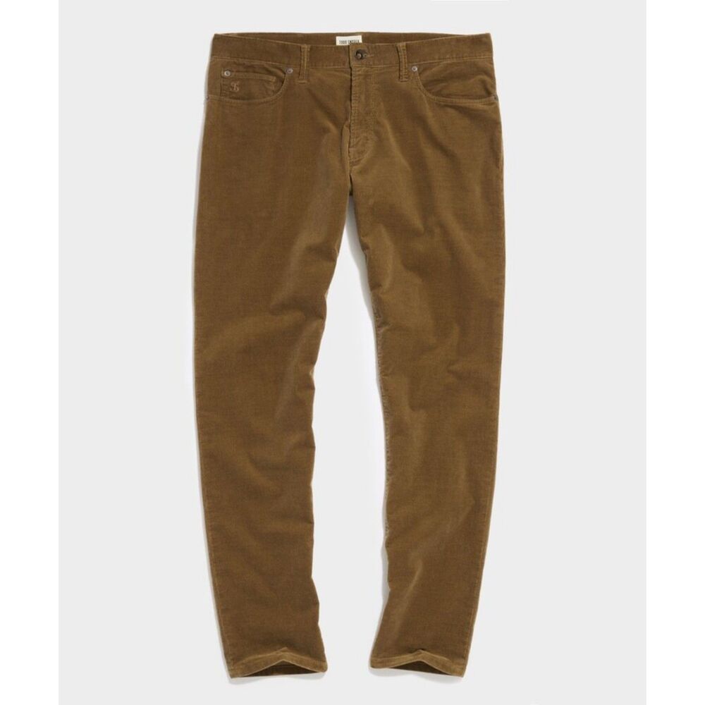 Todd Snyder Slim Fit 5-Pocket Italian Corduroy Pant in Caramel (Size 31x34)